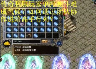 传奇私服玩家单打独斗难成气候？如何通过团队协作进阶高手行列？