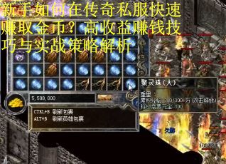 新手如何在传奇私服快速赚取金币？高收益赚钱技巧与实战策略解析