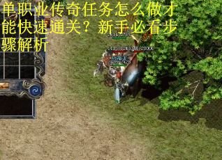 单职业传奇任务怎么做才能快速通关？新手必看步骤解析