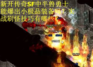 新开传奇SF中半兽勇士能爆出小极品装备吗？实战刷怪技巧有哪些？