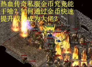 热血传奇私服金币究竟能干啥？如何通过金币快速提升战力成为大佬？