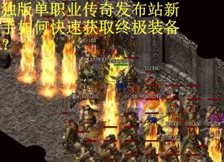 独版单职业传奇发布站新手如何快速获取终极装备？