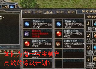 如何为道士宝宝制定高效的练级计划? 如何为道士宝宝制定高效的练级计划?