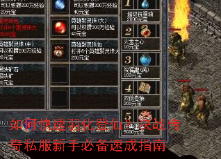 如何快速羽化登仙?决战传奇私服新手必备速成指南 如何快速羽化登仙?决战传奇私服新手必备速成指南