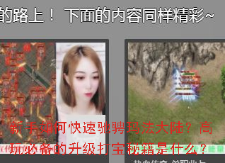 新手如何快速驰骋玛法大陆?高玩必备的升级打宝秘籍是什么? 新手如何快速驰骋玛法大陆?高玩必备的升级打宝秘籍是什么?