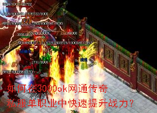 如何在3000ok网通传奇私服单职业中快速提升战力? 如何在3000ok网通传奇私服单职业中快速提升战力?
