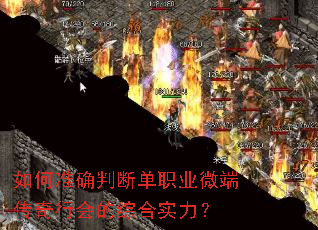 如何准确判断单职业微端传奇行会的综合实力? 如何准确判断单职业微端传奇行会的综合实力?