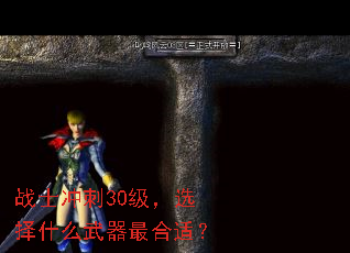 战士冲刺30级,选择什么武器最合适? 战士冲刺30级,选择什么武器最合适?