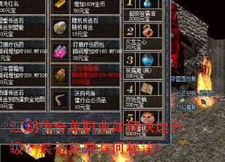江湖传奇单职业如何快速升级?装备获取有何秘诀? 江湖传奇单职业如何快速升级?装备获取有何秘诀?