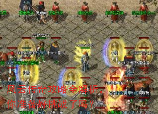 风云传奇攻略全解析,你准备好挑战了吗? 风云传奇攻略全解析,你准备好挑战了吗?