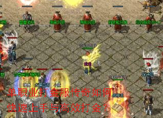 单职业打金服传奇如何快速上手与高效打金? 单职业打金服传奇如何快速上手与高效打金?