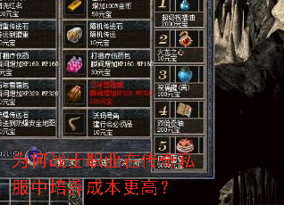 为何战士职业在传奇私服中培养成本更高? 为何战士职业在传奇私服中培养成本更高?